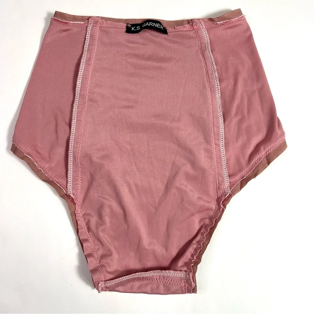 Unique K.S. Garner Velvet Bloomers Pink Velvet Red Trim - Picture 11 of 15